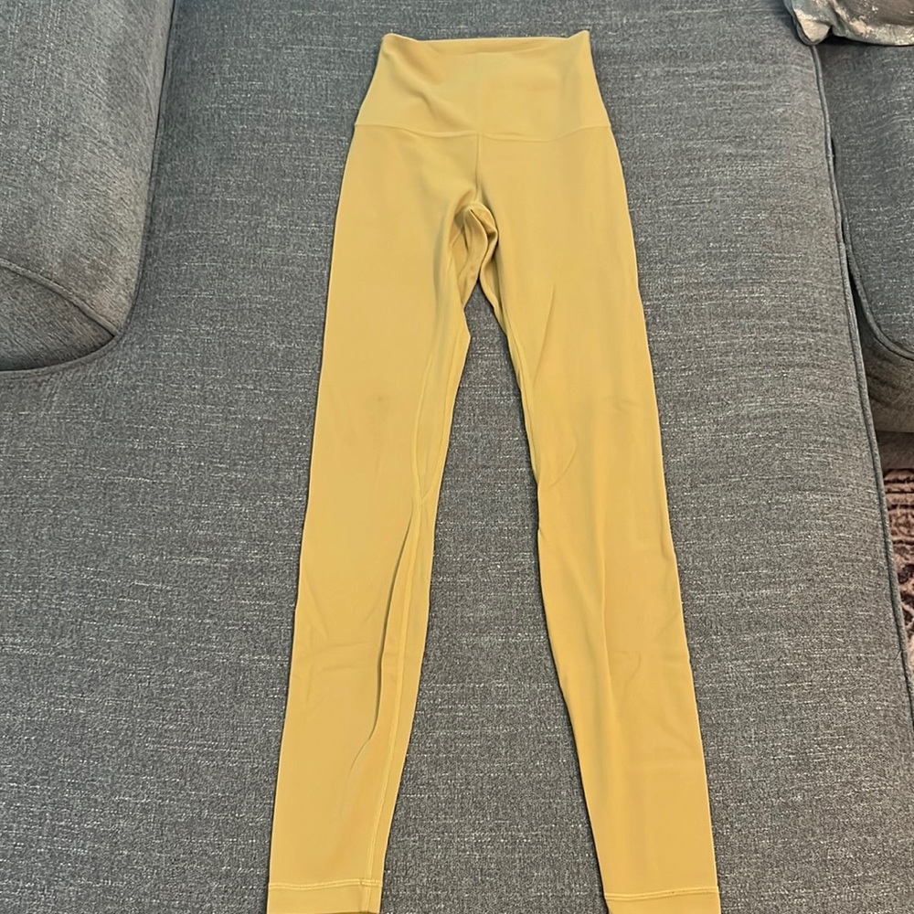 Align 28” HR leggings. Green/Yellow Lululemon